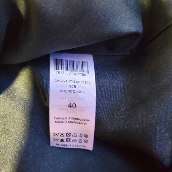 NWT $1950 Chloe Geode Print Twill Patterned Classic Silk Button Blouse Sz 40 (8) - Picture 10 of 16